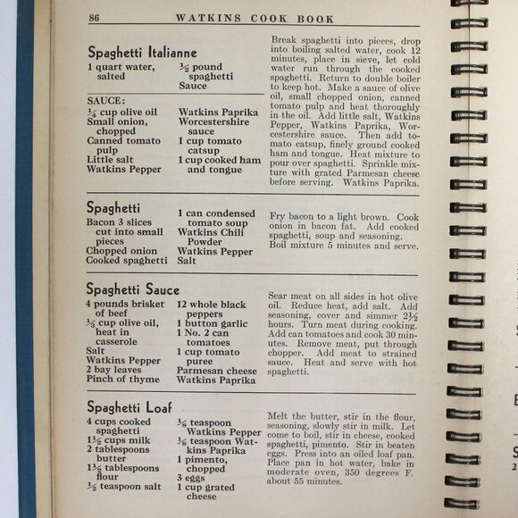 Vintage Copyright 1938 Watkins Cook Book - Recipes Advertising Helpful Hints - Picture 11 of 15